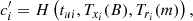 $$ \begin{aligned} c_i^{\prime }=H\left(t_{ui}, T_{x_{i}}(B), T_{r_{i}}(m)\right) , \end{aligned} $$
