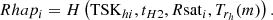 $$ \begin{aligned} Rhap_i=H\left(\mathrm{TSK}_{hi}, t_{H2}, R\mathrm{sat}_i, T_{r_h}(m)\right). \end{aligned} $$