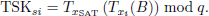 $$ \mathrm{TSK}_{s i}=T_{x \mathrm{SAT}}\left(T_{x_i}(B)\right) \bmod q. $$